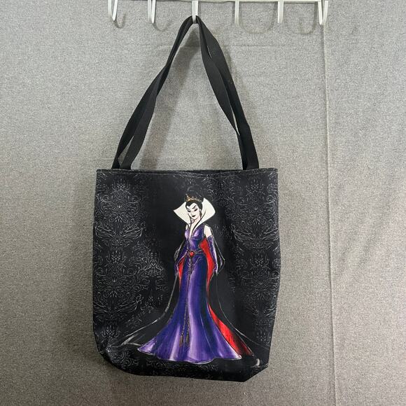 Disney Evil Queen Tote Art Shopper Black Bags - Picture 1 of 10